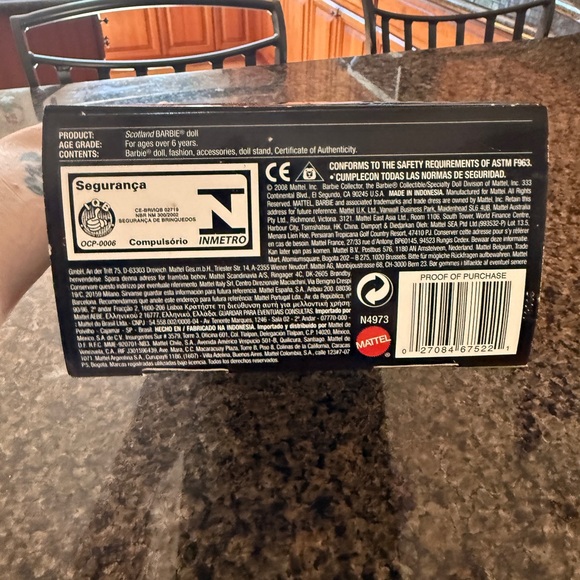 Barbie Scotland Doll in Plaid with Black Hat - Picture 5 of 5